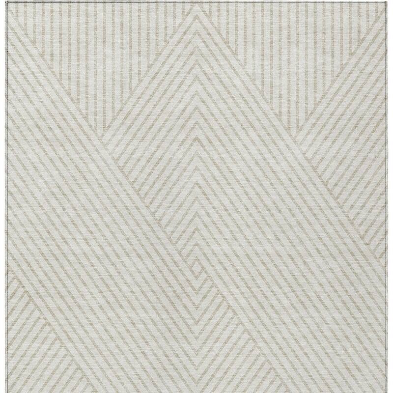 HomeRoots Geometric Transitional Rectangle Outdoor Rug