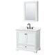Option White / White Quartz Top / Matte Black Hardware