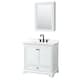 Option White / White Quartz Top / Matte Black Hardware
