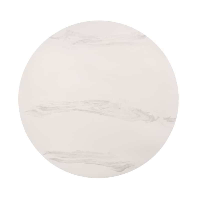 Venus Jackie Wood and Marble Round 5 Piece Dining Set