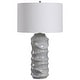 preview thumbnail 1 of 5, Uttermost Waves Blue and White Table Lamp