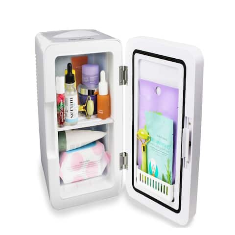 HomeCraft Glass Mirror Door Cosmetic Personal Refrigerator