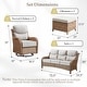 preview thumbnail 141 of 199, Outdoor Patio Sofa Swivel Chair with 6-Inch Thick Cushions Set