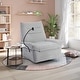 preview thumbnail 3 of 28, Upholstered Power Swivel Rocker Recliner Lounge Chair for Living Room Grey