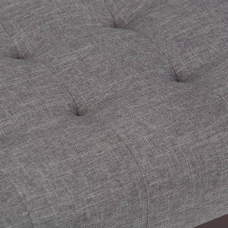 Mid Century Tufted Ottoman Bench
