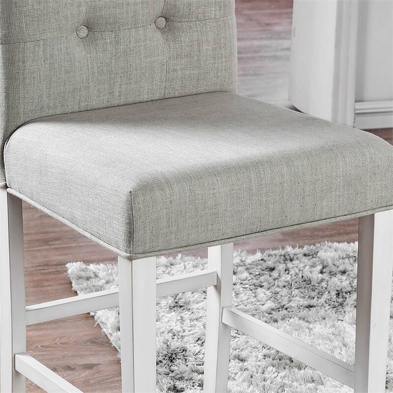 Set of 2 Counter Height Dining Chairs，Modern Kitchen High Chairs with