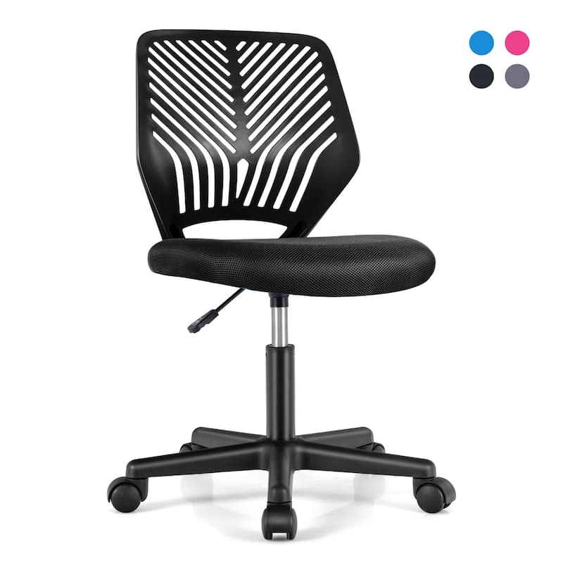 Height-Adjustable Ergonomic Kids Desk Chair with Universal Casters - 20" x 18" x 30.5" - 35"(L x W x H)