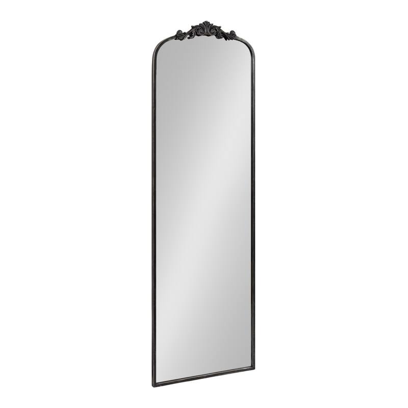 Kate and Laurel Arendahl Traditional Baroque Arch Wall Mirror - 18x58 - Black