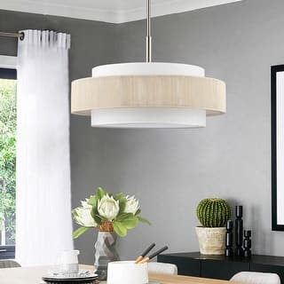 GetLedel 5-Light Double Shaded Drum Chandelier