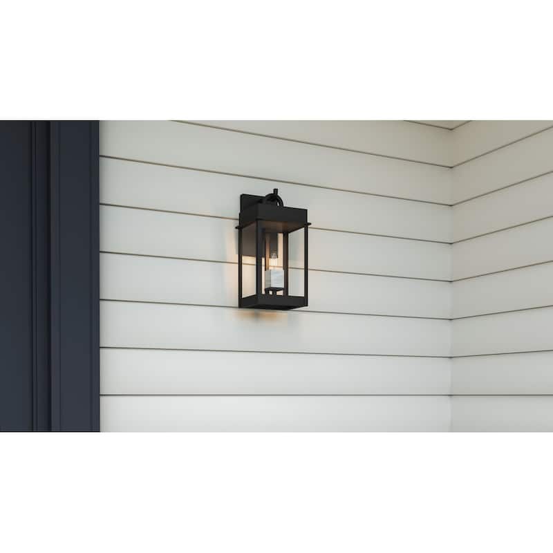 Carmen 1-Light Matte Black Outdoor Wall Lantern