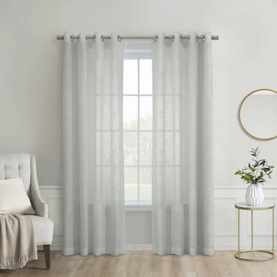 Boucle Sheer Grommet Curtain Panel