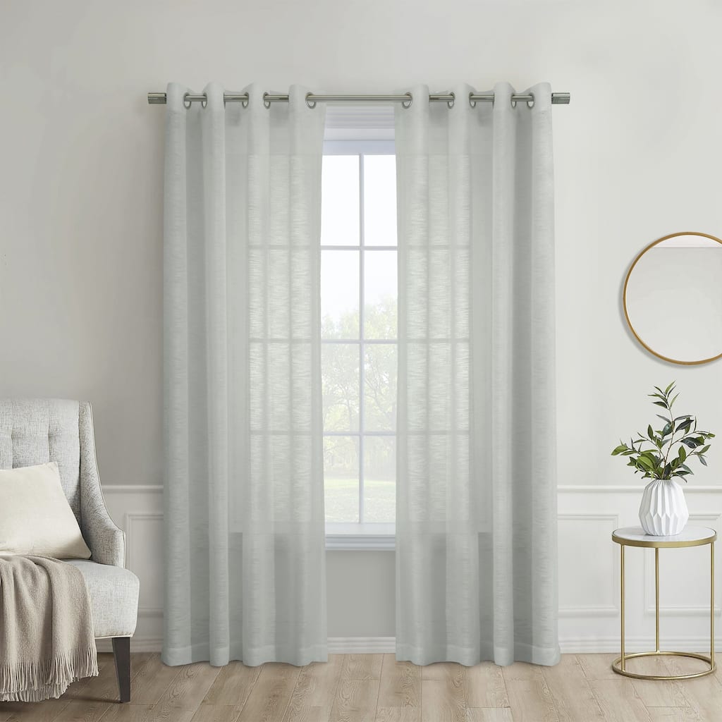 Boucle Sheer Grommet Curtain Panel
