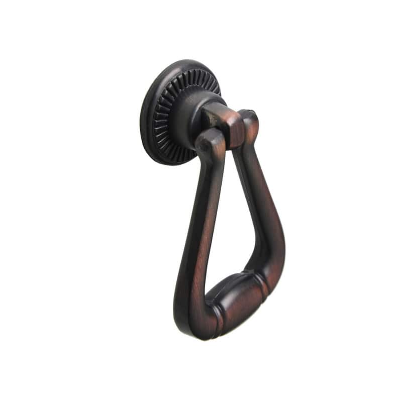 Utopia Alley Soffi Cabinet Ring Pull Knob - Vintage Cabinet Oil Rubbed Bronze Hardware with Hand, 2.0"