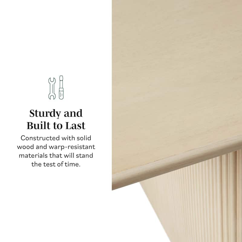 Middlebrook Designs 68" Modern Dining Table with Reeded Base