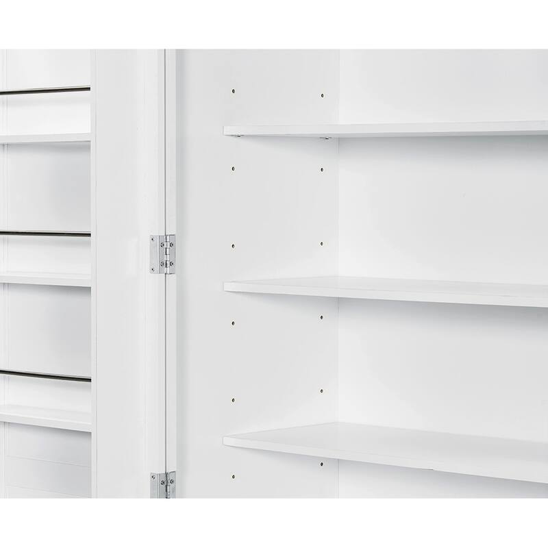 Freestanding 72"Tall Kitchen Pantry with Drawers, Door Shelves, Adjustable Shelves and Pull-out Trays