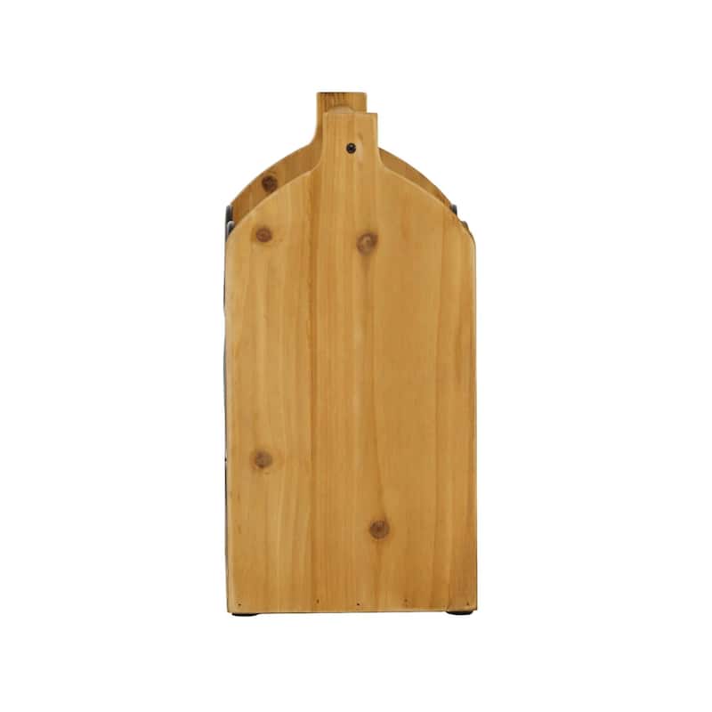 Wood Wine Rack - Brown - Roche River Decor - 8"W x 11"L x 15"H