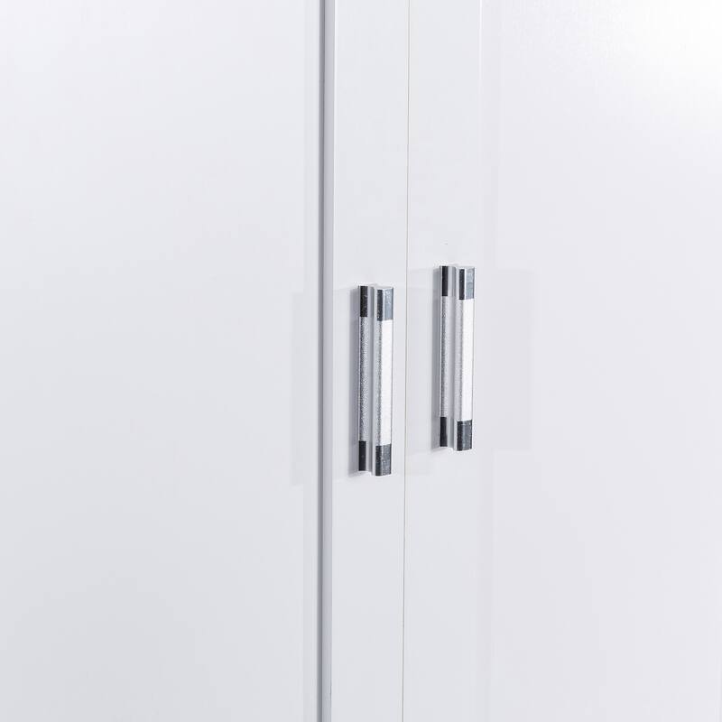 Tall Freestanding Vertical Storage Cabinet for Bathroom with Drawers, Door Rack, Adjustable Shelves and Anti-Tip Device