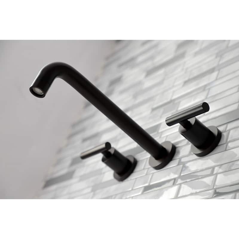 Manhattan 3-Hole Wall Mount Roman Tub Faucet in Brushed Brass