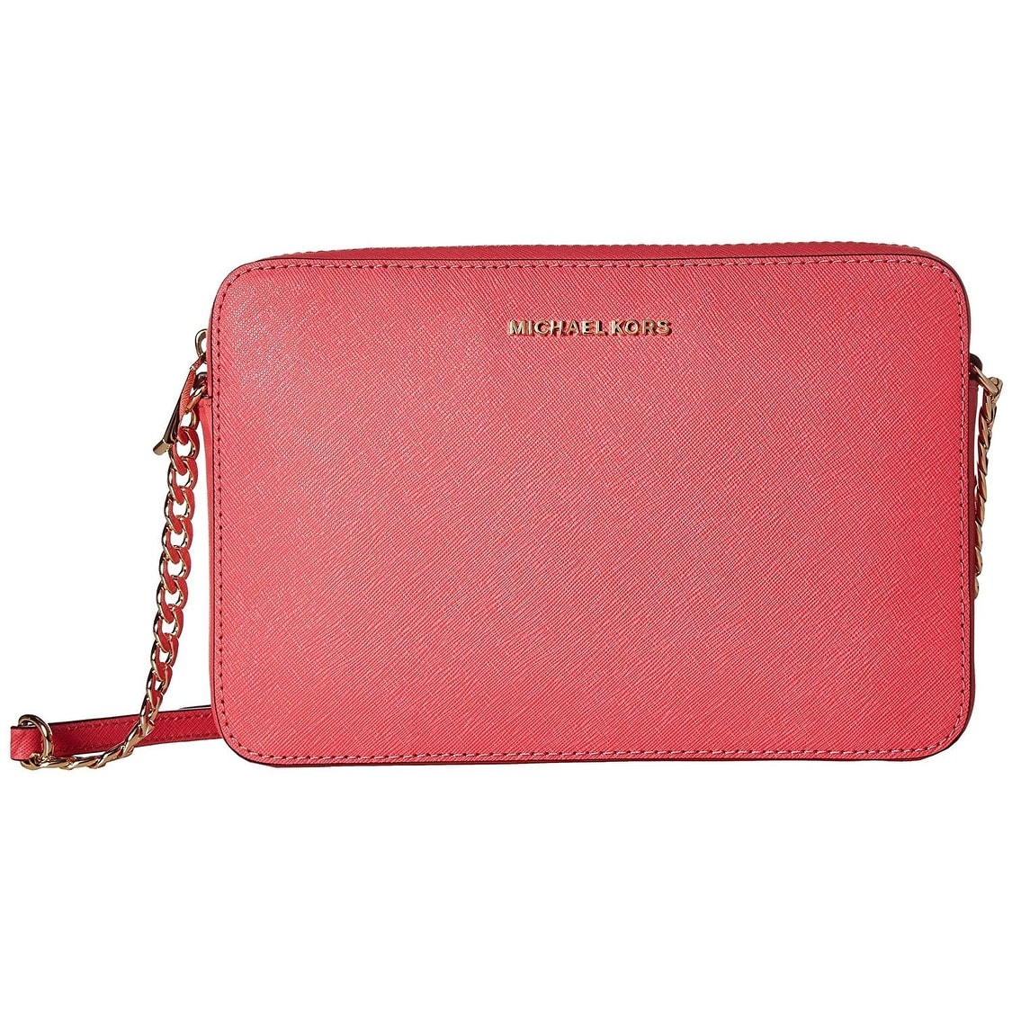 michael michael kors jet set east west crossgrain leather crossbody