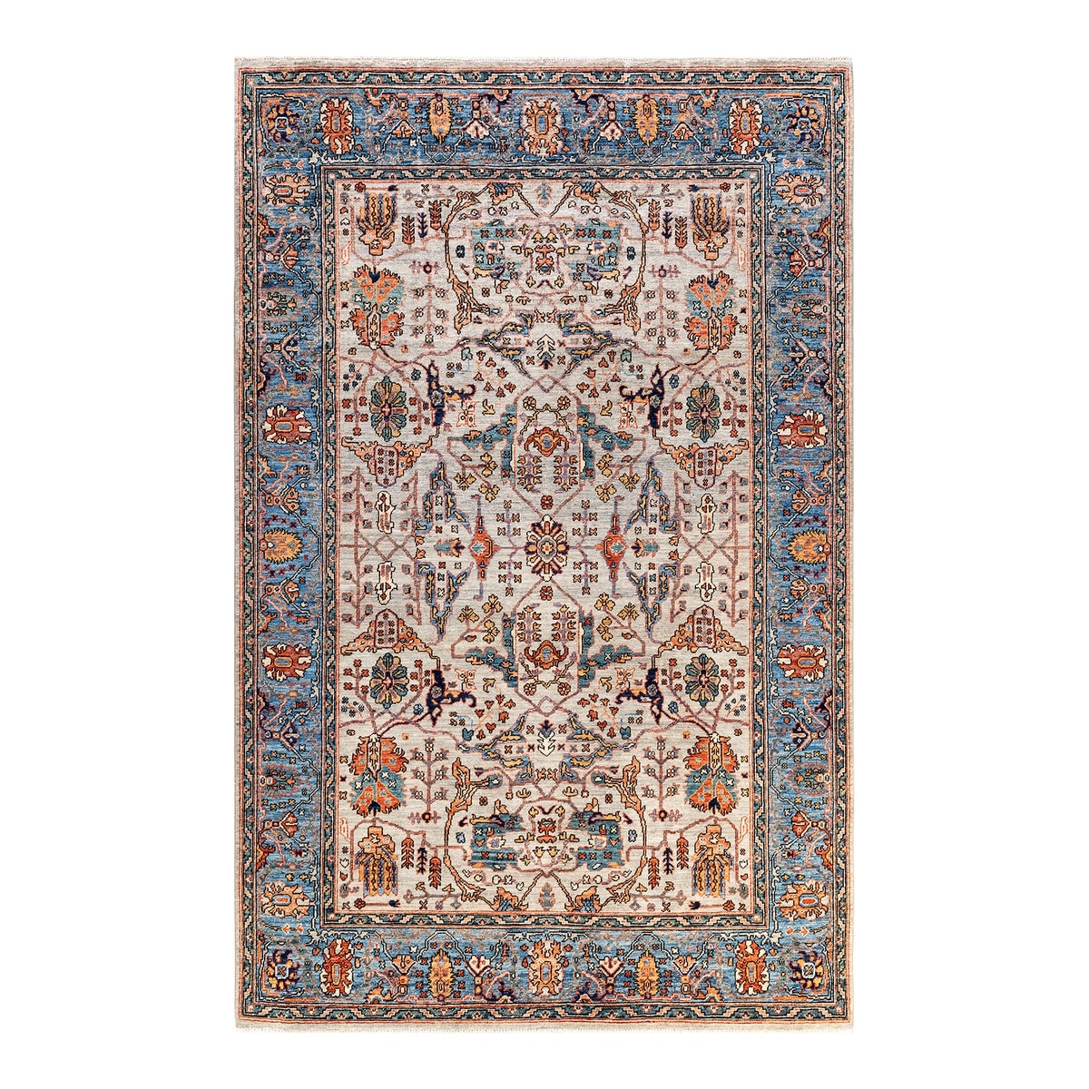 Hand Knotted Wool Area Rug Serapi Tribal Area Rug 5' 9 x 8' 11