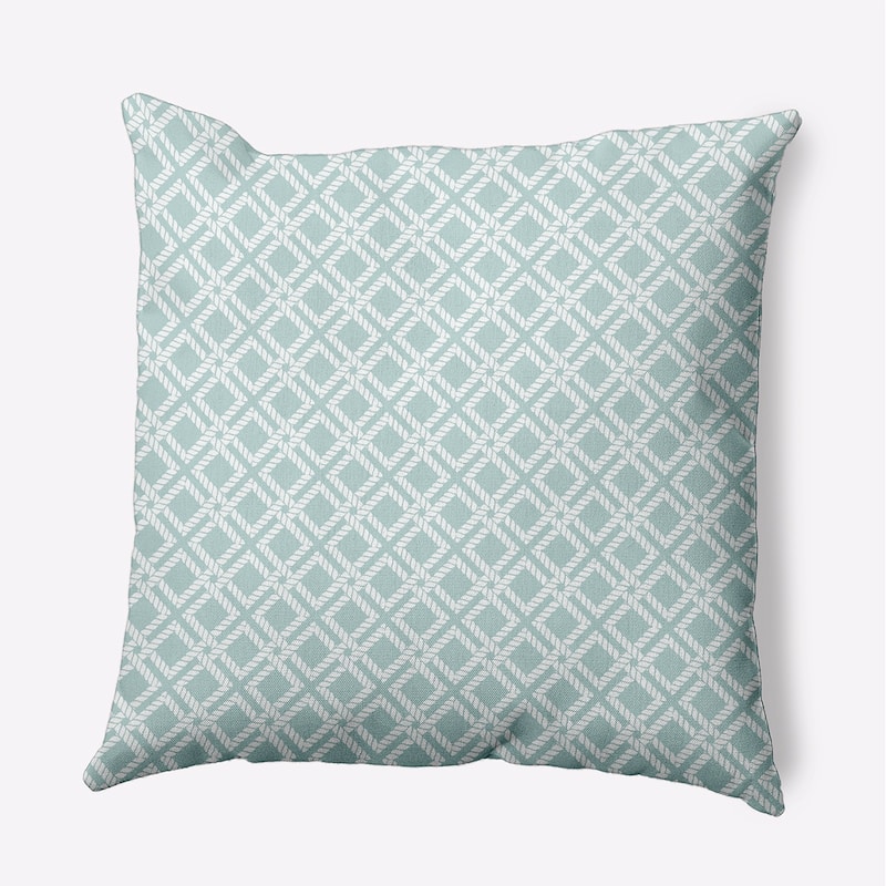 Rope Rigging Decorative Throw Pillow - 18" x 18" - Aqua