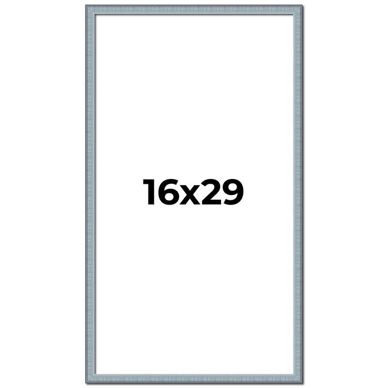 16x29 Frame Rustic Sky Blue Solid Wood Picture Frame | 0.75 Inch