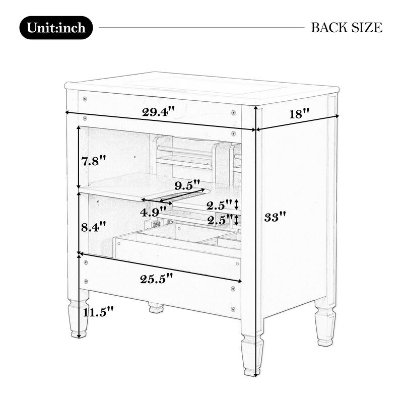 30" Bathroom Vanity With Sink, Two Doors With Shelf, Soft Close Door Hinges, Vintage Style