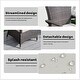 preview thumbnail 9 of 15, 7-Piece Brown Aluminum Wicker Patio Dining Set with Multifunctional Fire Pit Table