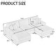 preview thumbnail 5 of 131, Oversized Chenille Modular Sectional Sofa Conversation Set with 2 Ottomans