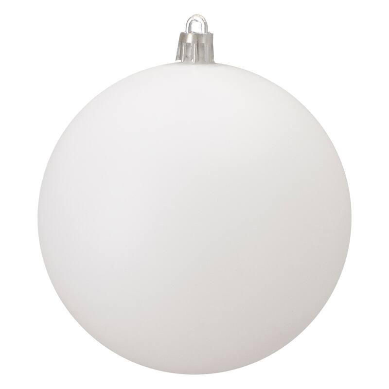 Matte White Shatterproof Christmas Ball Ornament