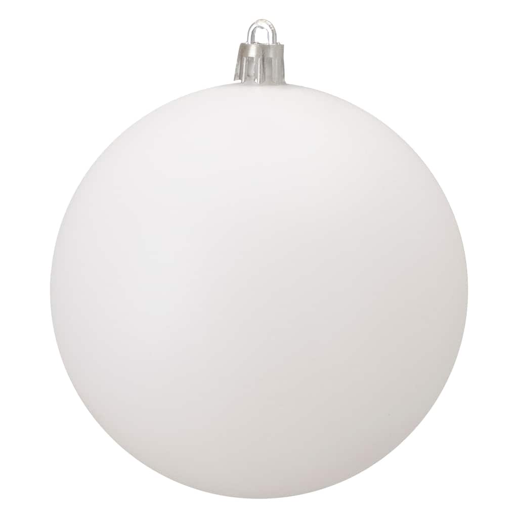 Matte White Shatterproof Christmas Ball Ornament