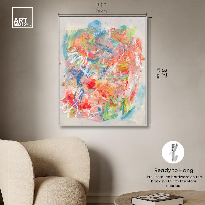 Swirling Hues II Canvas by Art Remedy