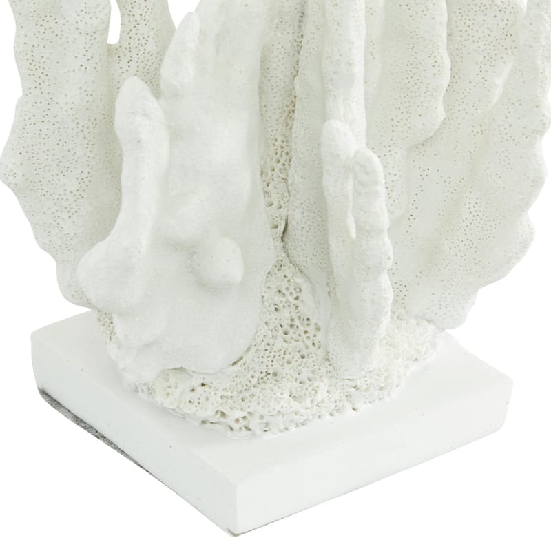 Polystone Coral Decorative Sculpture - Blue or White - Roche River Decor