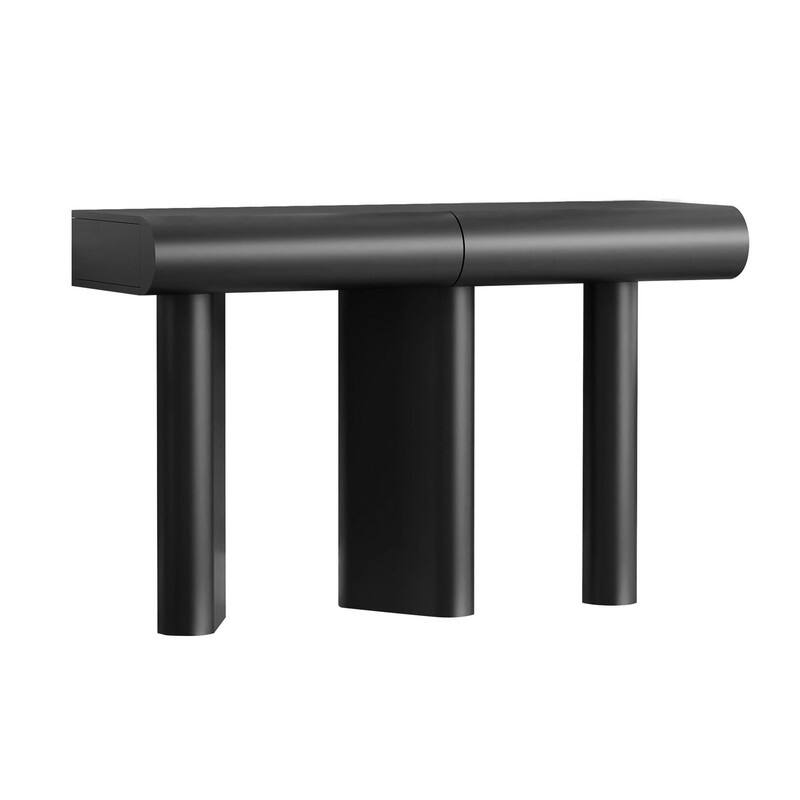 Modern 47.6" Entryway Table with Spacious Drawers and Geometric Legs