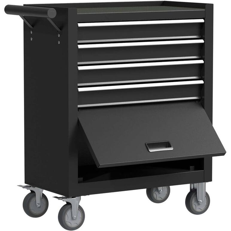 4 Drawers Rolling Tool Chest Metal Tool Cart Storage Cabinet