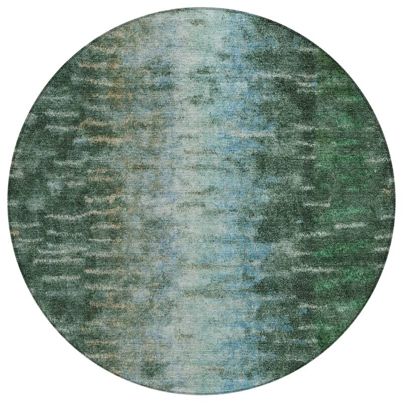 Machine Washable Indoor/ Outdoor Contemporary Ombre Chantille Rug