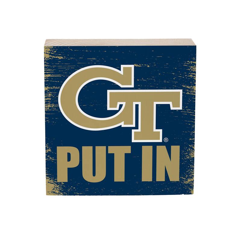 Georgia Tech Wooden Tabletop Mantel Shelf Sign