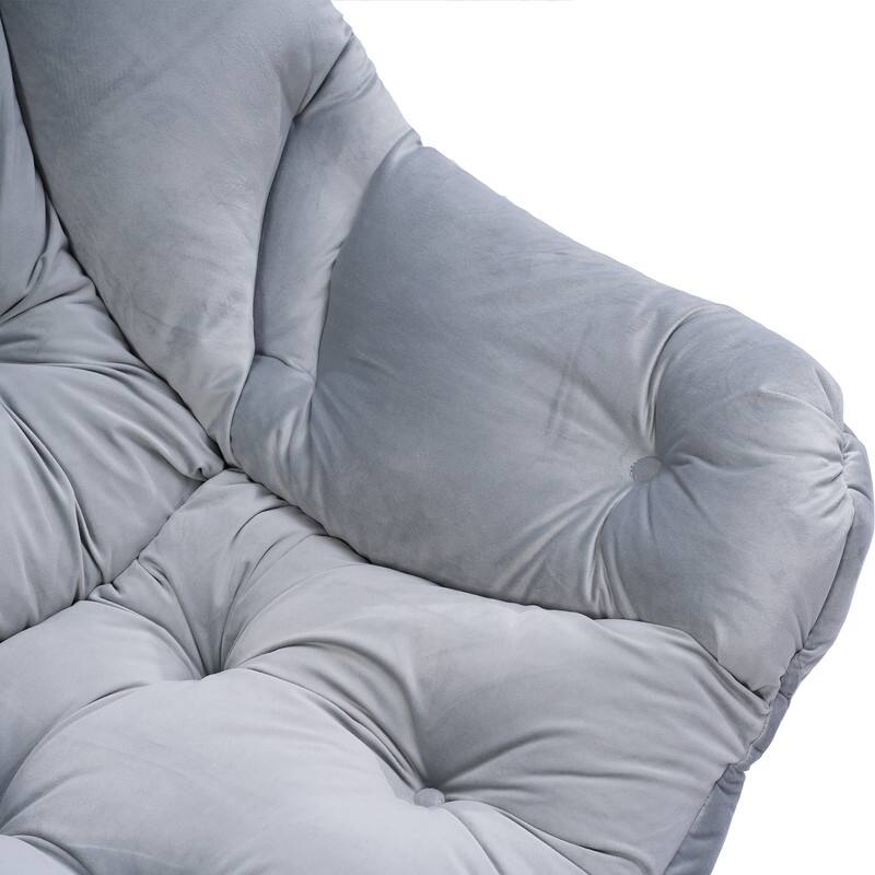Modern Single Lazy Sofa Chair,Steel Frame Accent Chair for Living Room