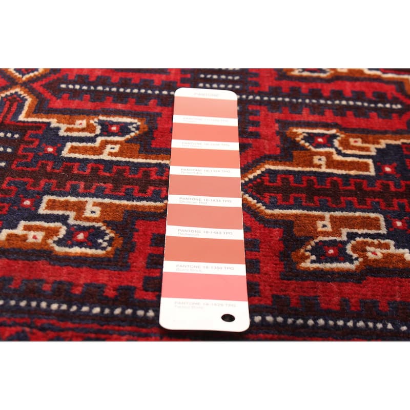 ECARPETGALLERY Hand-knotted Teimani Red Wool Rug - 3'10 x 6'3