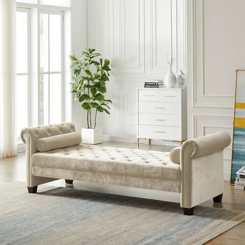 Rectangular Queen Benches Bedside Sofa with Armrests