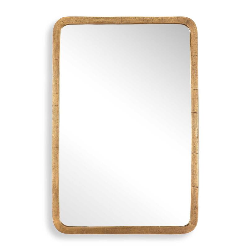 Uttermost 08275 Vestry 24"W x 35-1/2"H Rectangular Flat Aluminum - Plated Antique Brass