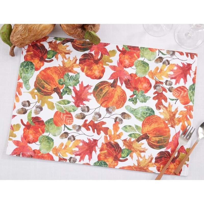 Pumpkin Foliage Design Table Mats (Set of 4)