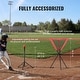 preview thumbnail 8 of 9, Portable 7x7 Baseball Training Net with Strike Zone and Ball Collector