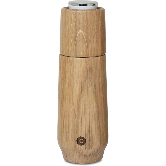 CrushGrind Champagne Oak Wood Grinder - 6.5" Tall
