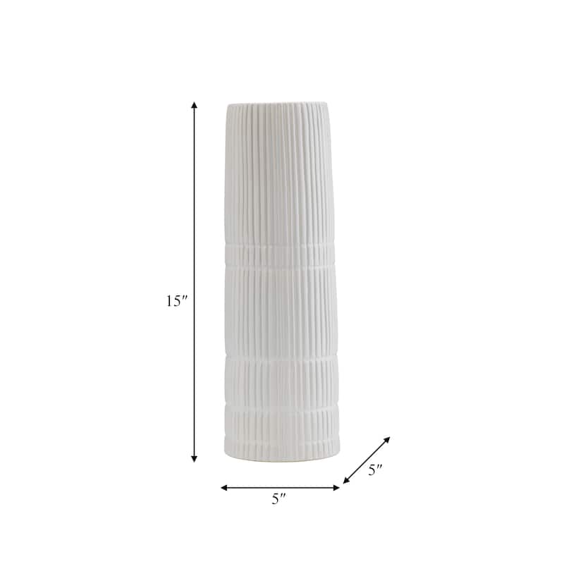 Sagebrook Home Modern Neutral Ceramic Vase
