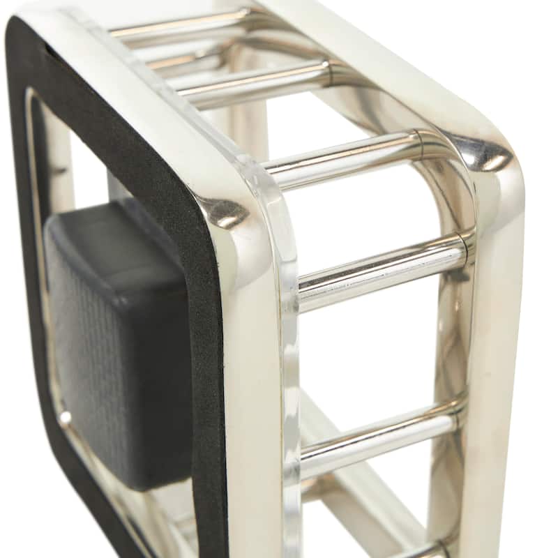 Silver Aluminum Dimensional Open Frame Geometric Clock