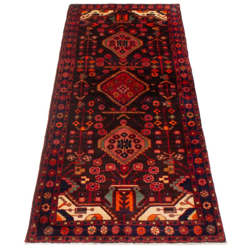 ECARPETGALLERY Hand-knotted Andelz Black Wool Rug - 3'4 x 10'2