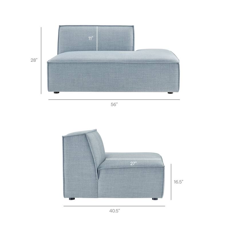 Restore 3-Piece Performance Fabric Upholstered Modular L-Shaped Sectional Sofa