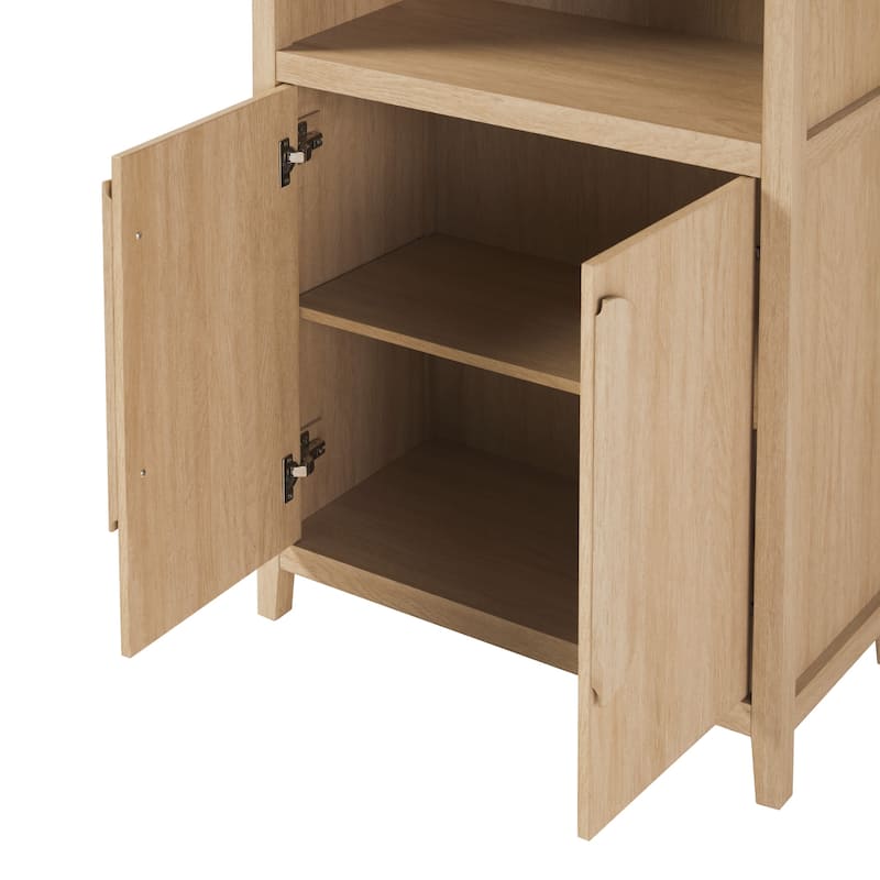 Middlebrook Designs 3 Shelf Open Arched Bookcase Cabinet