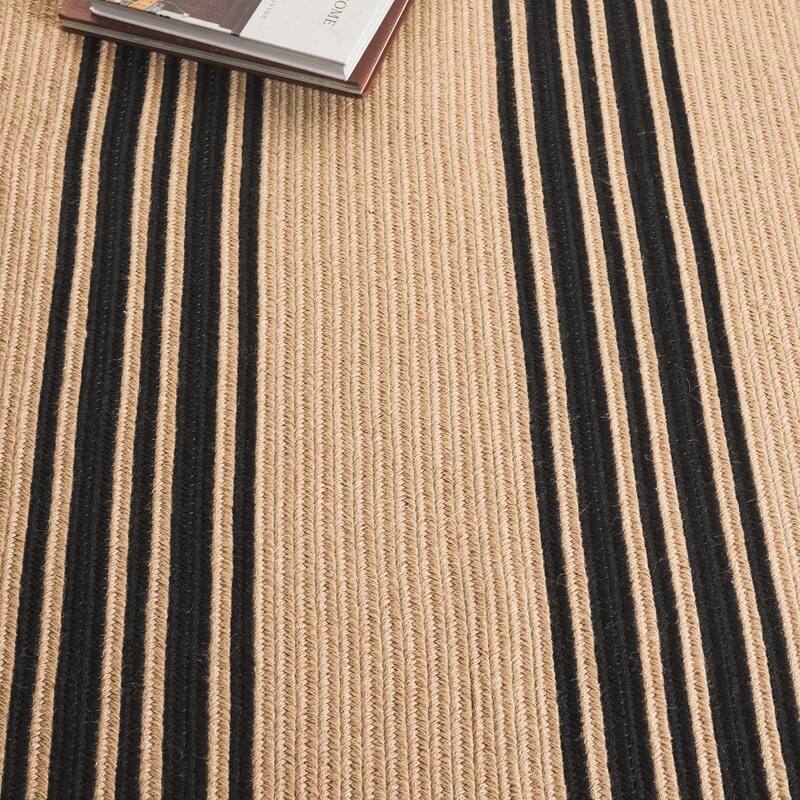 SAFAVIEH Handmade Braided Francis Stripe Jute Reversible Rug
